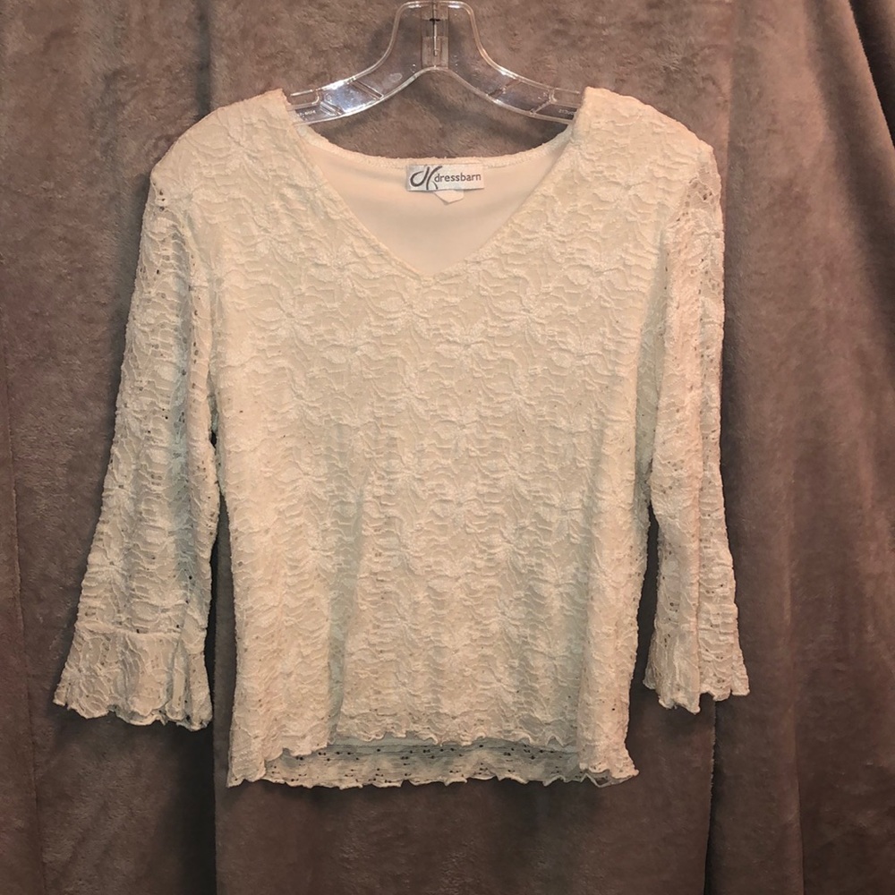 Dressbarn 3/4 sleeve lace top
